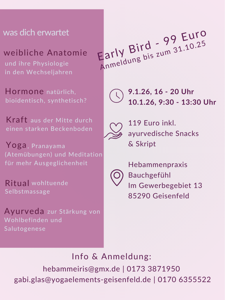 Wechseljahre, Hormone, Menopause, Yoga, Ayurveda