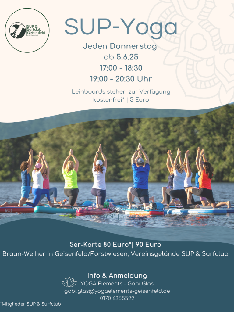 YOGA, SUP-Yoga, SUP Yoga, Ayurveda in Geisenfeld