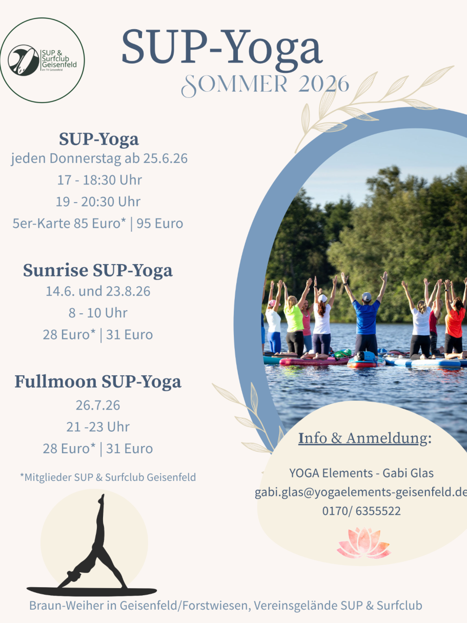 YOGA, SUP-Yoga, SUP Yoga, Ayurveda in Geisenfeld
